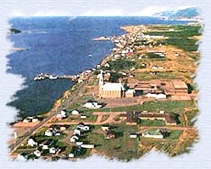 Vue aérienne de Chéticamp