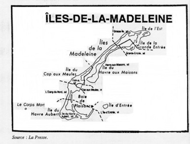 Carte des Îles-de-la-Madeleine